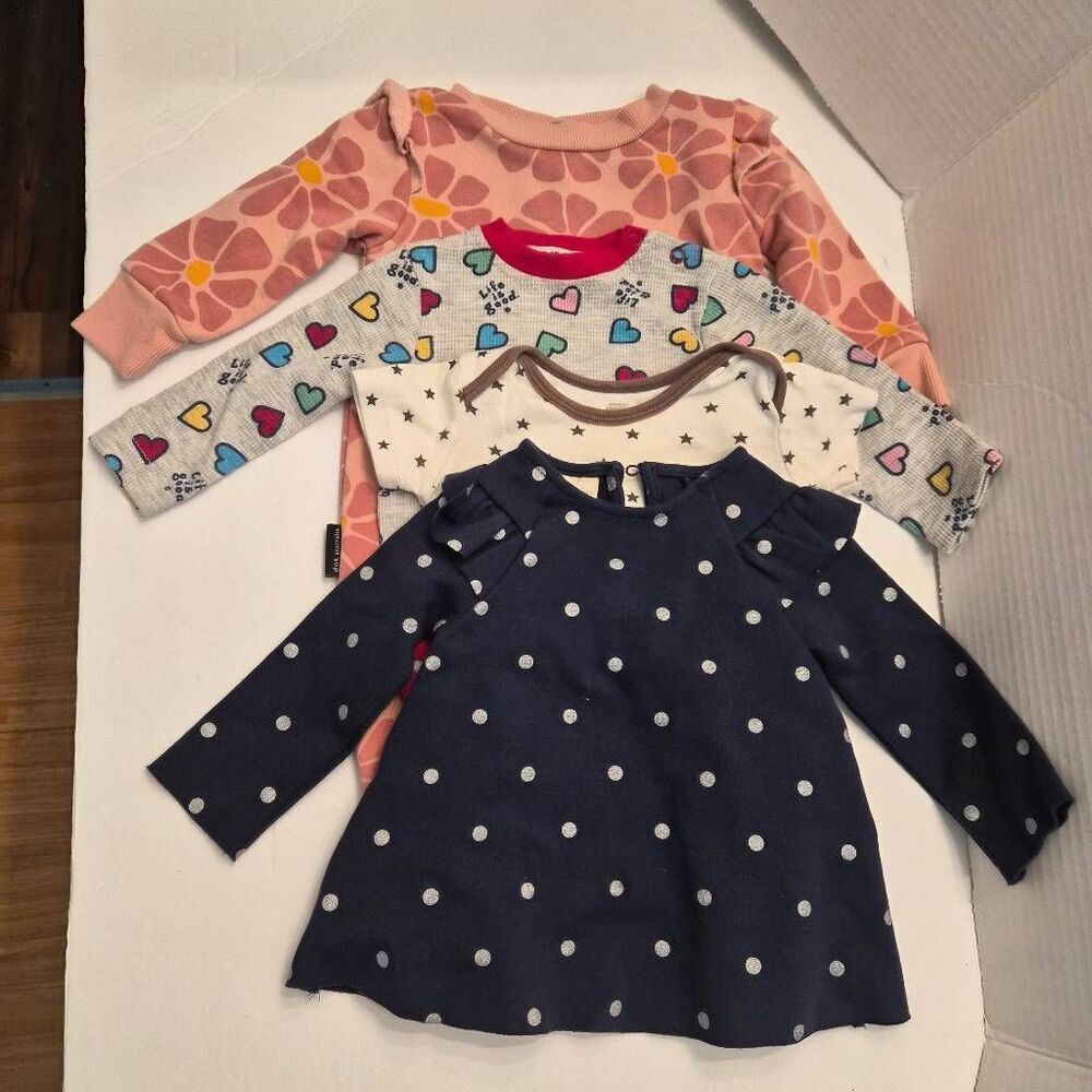 6/8 monthโGirls Floral, Polka-dot, Star, Heart Outfits